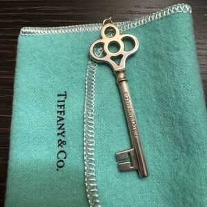Excellent condition -Tiffany & Co. silver key necklace pendant